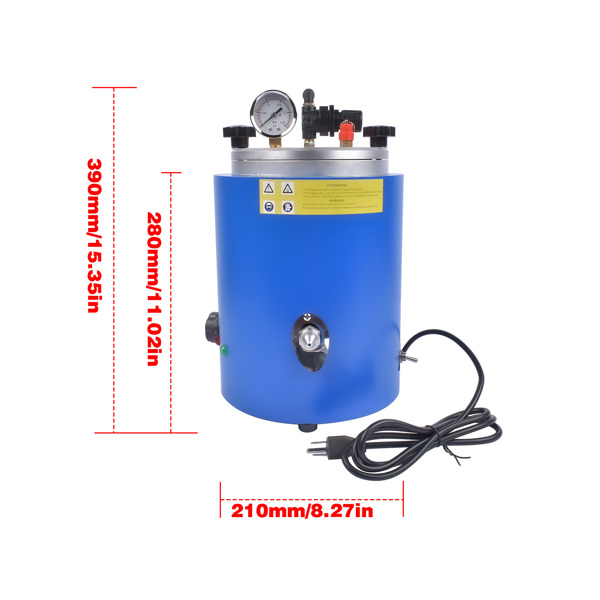 110V 500W Wax Injector Machine Jewelry Casting Tool Wax Melting Furnace Adjustable TEM 30℃-110℃ 5.5lbs 2.5L Round Barrel Mold Casting (Blue, No Base)