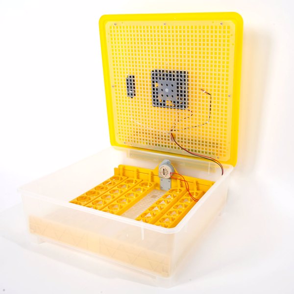 【same code：76829079】48-Egg Practical Fully Automatic Poultry Incubator (US Standard) Yellow & Transparent