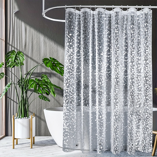 3D Pebble Pattern Shower Curtain Liner – Heavy-Duty PEVA Material with Magnets, 71x71 Inches, Perfect for Shower Stalls & Bathtubs