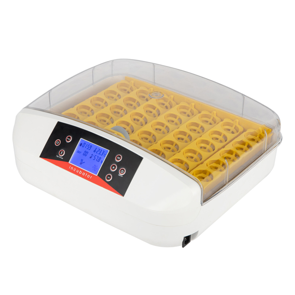  【same code：66032192】42-Egg Practical Fully Automatic Poultry Incubator with Egg Candler US Standard Yellow & & White & Transparent