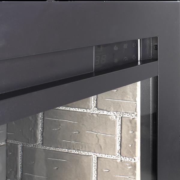 28inch Infrared Electric Fireplace Insert, Touch Panel Home Decor Heater, With Cracking Sound