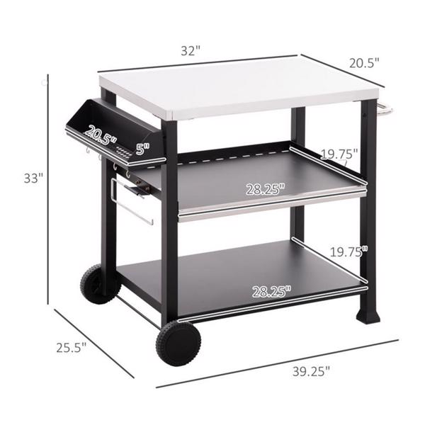 Outdoor Bar Cart Grill Table   ( Amazon Shipping)（Prohibited by WalMart）