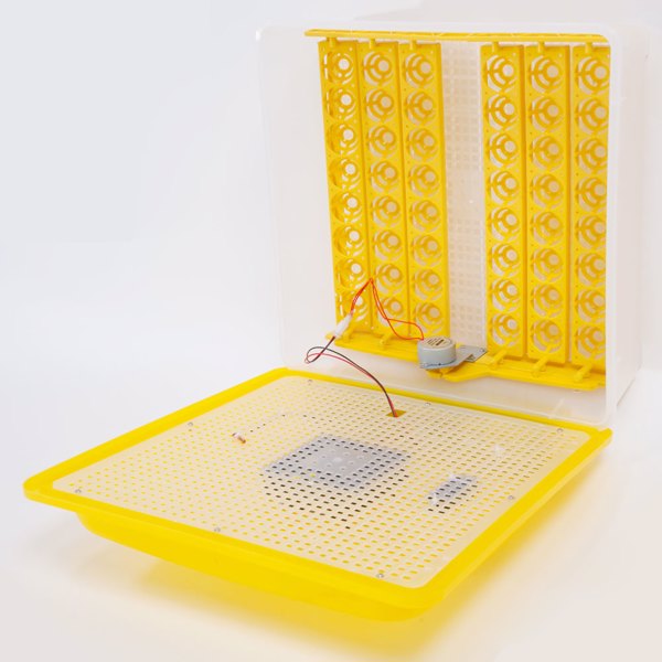 【same code：76829079】48-Egg Practical Fully Automatic Poultry Incubator (US Standard) Yellow & Transparent