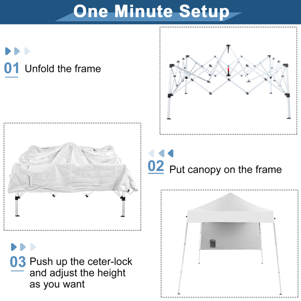 94.5”X94.5”X86.6” pop-up gazebo White