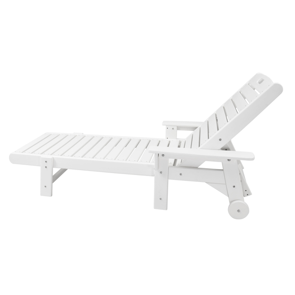 195*75.5*33cm HDPE Backrest Adjustable Lying Bed White