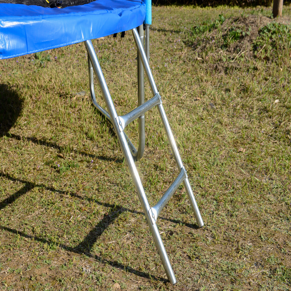 10 FT TRAMPOLINE OUTSIDE SAFETY NET WITH BASKETBALL HOOP