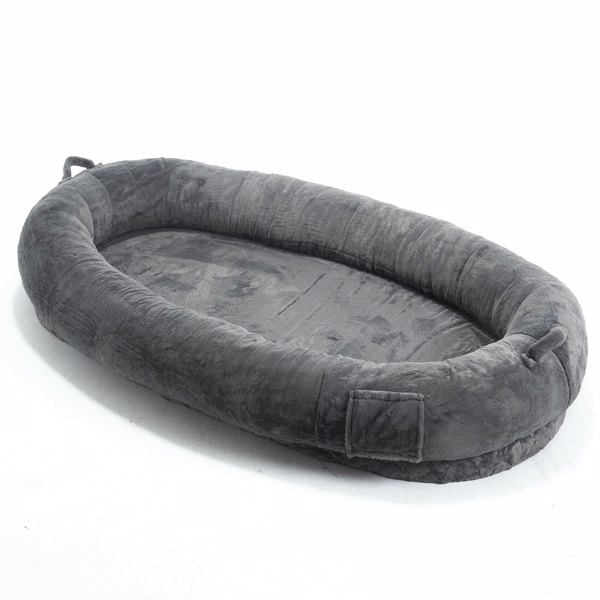 Human Dog Bed for Adult, Giant Extra Large Memory Foam Human Size Pet Bed for People, Fluffy Plush Dog Bed for Human with Storage Pocket  Cover Portable Handle Non-Slip Bottom