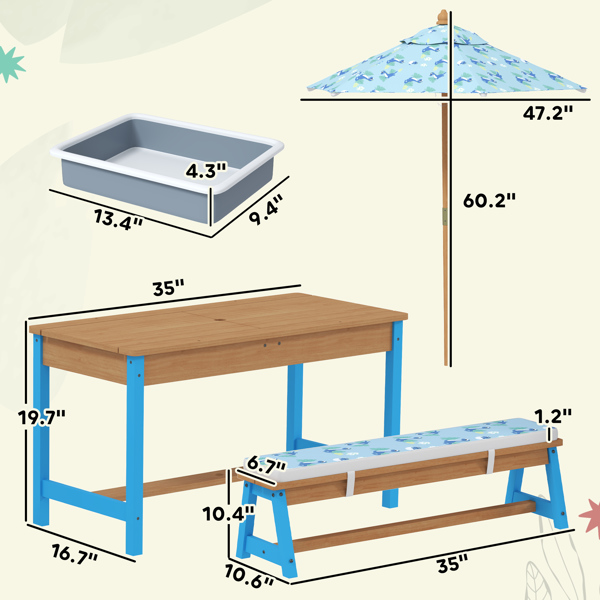 Kids Picnic Table Set ( Amazon Shipping)（Prohibited by WalMart）