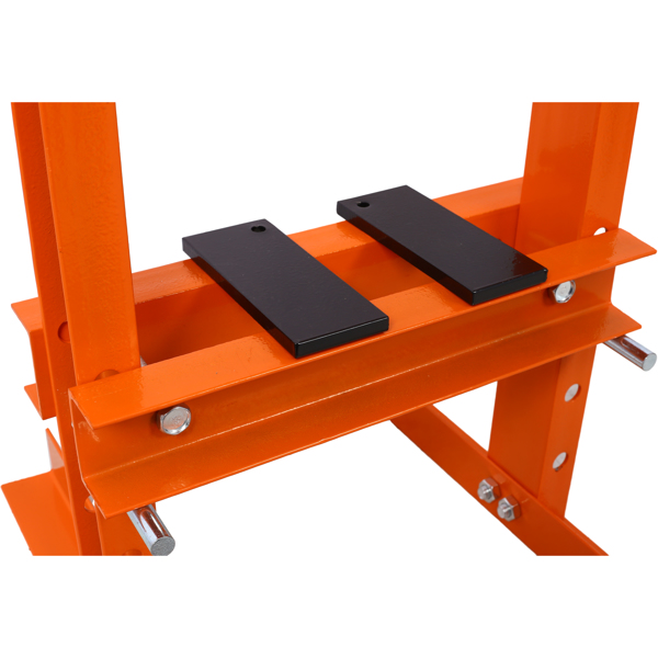 6 Ton Hydraulic Press, Benchtop Hydraulic Shop Press, H-Frame Garage Floor Press with Press Plates, Adjustable Working Table Height, orange