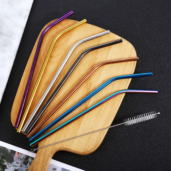 Natural Color 3 Sets (9pcs) Of Reusable Straws With Cleaning Brush And Storage Bag, Colorful Bent Straws And Straight Straws, Perfect For Parties, Restaurants, Home, Halloween, Christmas.