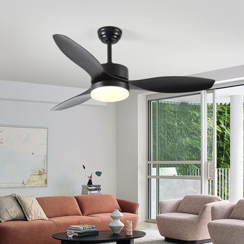 52 inch Indoor/Outdoor Ceiling Fan with LED  Select Light Kit - Black