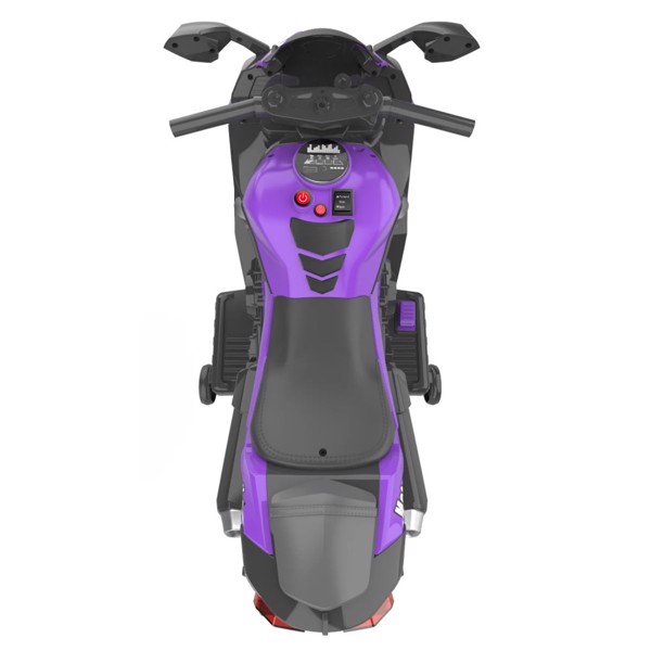 12V Kids Ride on Motorcycle, Electric Kids Motorcycle, Battery Powered Motorcycle for 3-5 Years Old, Violet，two wheels