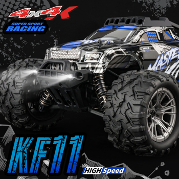  1: 16 scale remote control car, all terrain with four-wheel drive, high-speed electric drift racing car, suitable for children, parents and children interactive toys, blue