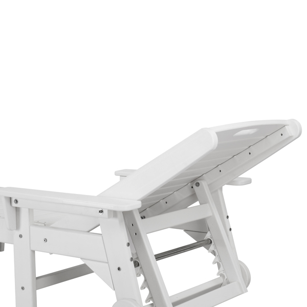 195*75.5*33cm HDPE Backrest Adjustable Lying Bed White