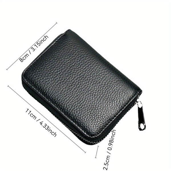 Zipper Card Holder Wallet for Men & Women – Compact Design with 9 Card Slots, 2 Coin Pockets, Large Capacity, Multi-Functional Organizer