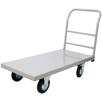 Platform Truck Industrial Flat Dolly Cart with Wheels - Heavy Duty 24 x 48 Cart - 2000lb Capacity Flatbed Hand TruckSteel Smooth Deck Platform Truck 24 In. x 48 In. 2000 Lb. Capacity, Gray color