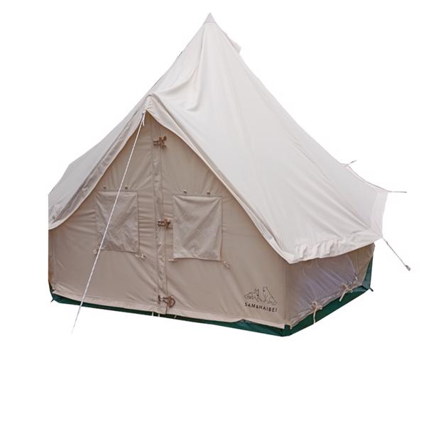 Canvas Tent Bell Tent Glamping, 4 Seasons Yurt Tent for Camping, 4M/5M Cotton Canvas Tent for Family Camping, Outdoor Hunting, or Party (13ft-16.5ft). Durable, Spacious, and Versatile.