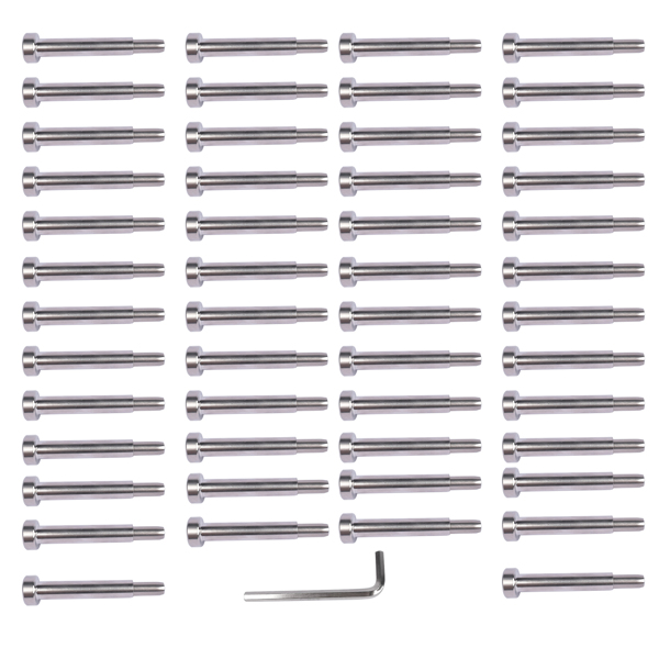 50Pcs 3/16 Inch T316 Stainless Steel Cable Railing Hardware System Kit with Allen Key