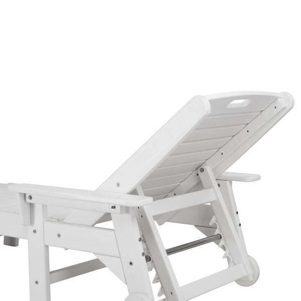 195*75.5*33cm HDPE Backrest Adjustable Lying Bed White