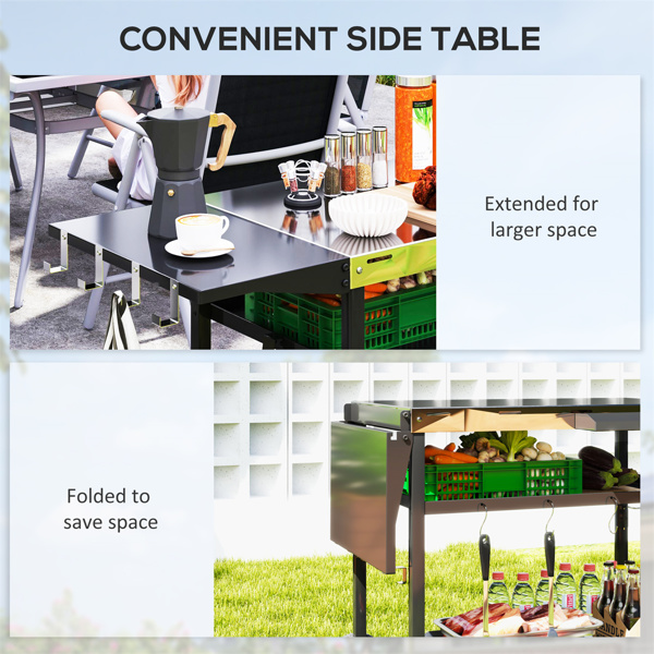 Outdoor Bar Cart Grill Table   ( Amazon Shipping)（Prohibited by WalMart）