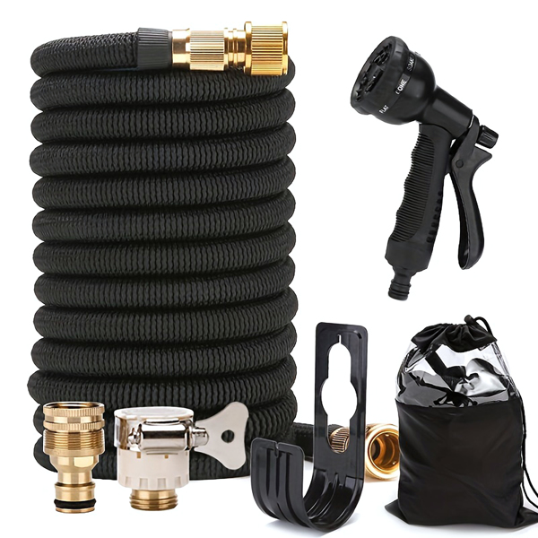 50FT Non-Kink Garden Hose – Lightweight, Durable & Flexible, Crush-Proof Design for Lawn, Car Wash, Marine & Outdoor Use