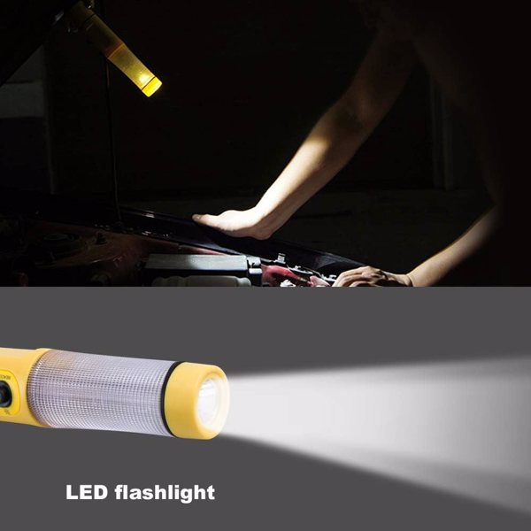 Yellow Multi-functional car safety hammer with Flashlight
