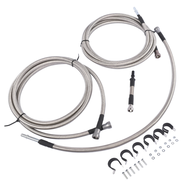 Diesel Braided Stainless Steel Fuel Line Set 20832565 Fits for GMC Sierra 2500 HD 3500 HD 2004-2010 6.6L V8 DIESEL OHV