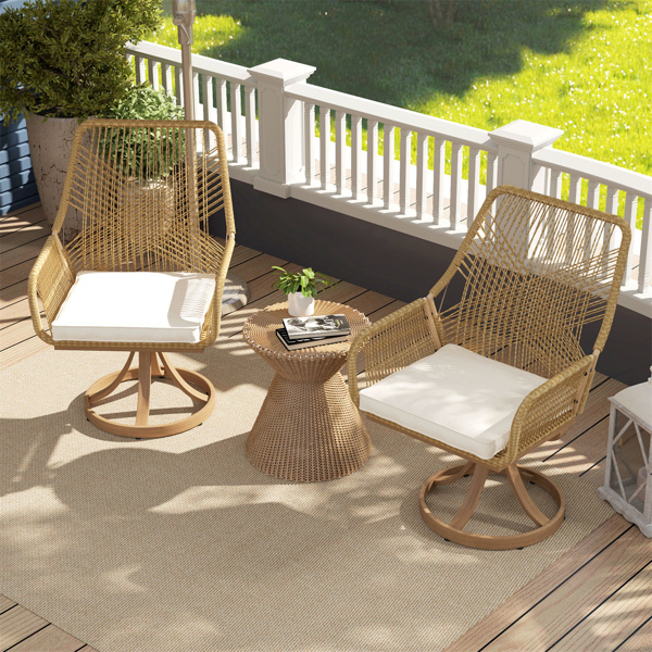 Outdoor Garden Bench 、Garden chair  、Swivel Chairs Set of 2