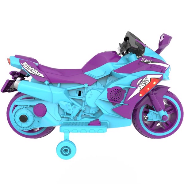 Electric Motorcycle for Kids, 12V Battery Powered Ride on Toy with LED Light Wheels, MP3，two wheels（not shipped on weekends）