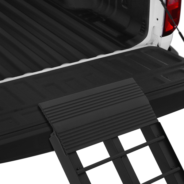 9ft Aluminum Plate Folding ATV Loading Ramp Black Pair Truck Trailer 1200 lbs