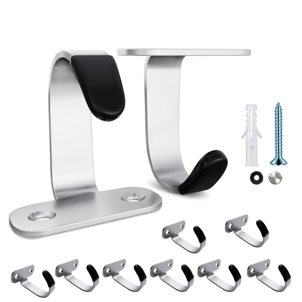 Thickened stainless steel kitchen, bathroom, cloakroom, living room hanging practical side-top storage hooks with strong load-bearing capacity