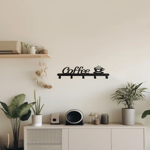 1pc Coffee Mug Holder Wall Mounted, Metal Coffee Mug Rack for Wall, Coffee Cup Rack wall hooks，coat hooks，coat hanger-Tracking numbers are not updated on weekends