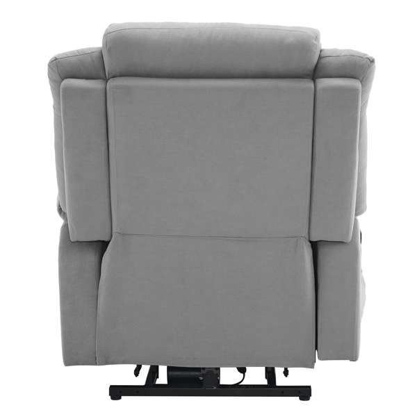 1pcs grey fabric electric elderly chair with 8-point massage belt heating 120kg indoor functional chair, UK