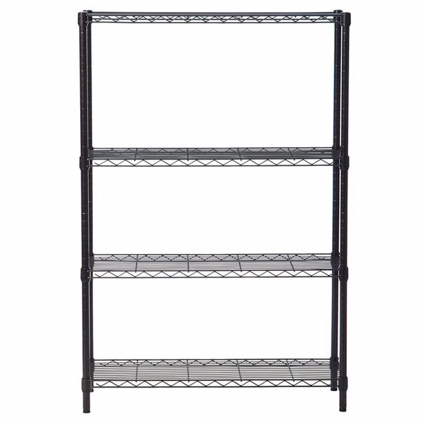 4-Layer Plastic Coated Iron Shelf 140*90*35 Black