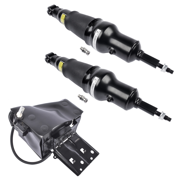 Pair Rear Air Shock Absorbers + Compressor Pump For Nissan Armada 17-20 Infiniti QX56 11-13 QX80 2014-2020 E62101LA8A 534001LA4C
