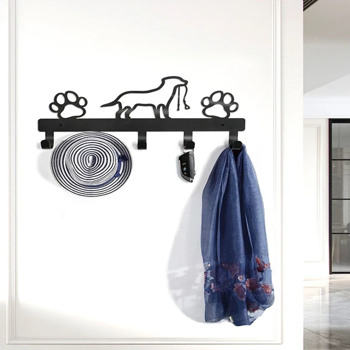 1pc Iron Art, Metal Paw Pet Dog Hanger  Coat Key Lead Leash Wall <b style=\\'color:red\\'>Rack</b> Holder Organizer, Towel <b style=\\'color:red\\'>Rack</b>