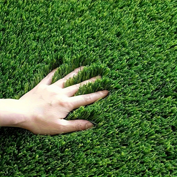 6FTx10FT Artificial Grass Carpet: Synthetic Turf Mat with 15mm Height & Drainage Holes. Great for Indoor/Outdoor Use, Ideal for Pet Dogs, Garden Lawns, and Patio Landscaping