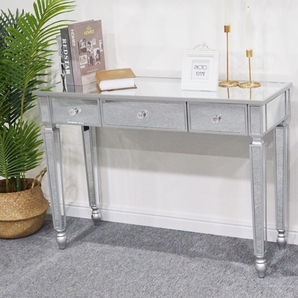 FCH Three Drawers Mirror Table Dressing Table Console Table