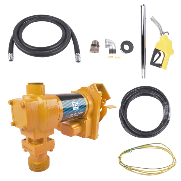 抽油泵 25GPM High Flow DC Fuel Pump Yellow Gas Heavy Duty Transfer Pump for Kerosene-9
