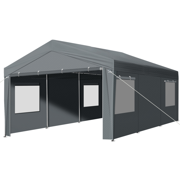 12x20 ft Carport Car Port Canopy Grey