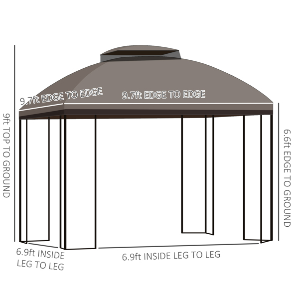  10' x 10' Patio Gazebo( Amazon Shipping)（Prohibited by WalMart）