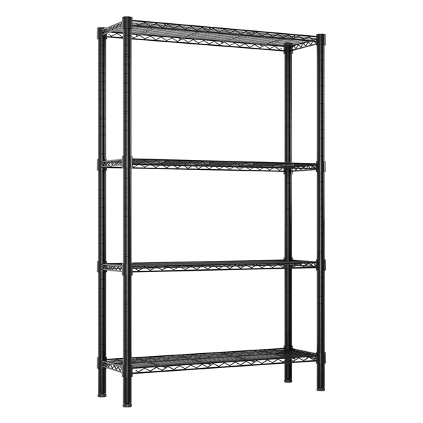 4-Layer Plastic Coated Iron Shelf 140*90*35 Black