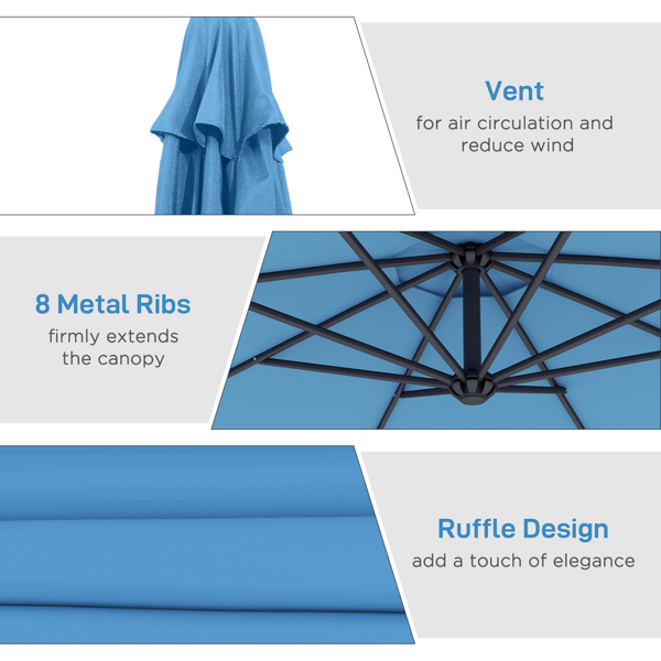 Outdoor beach umbrella/Double-Sided Sun Umbrella   ( Amazon Shipping)
