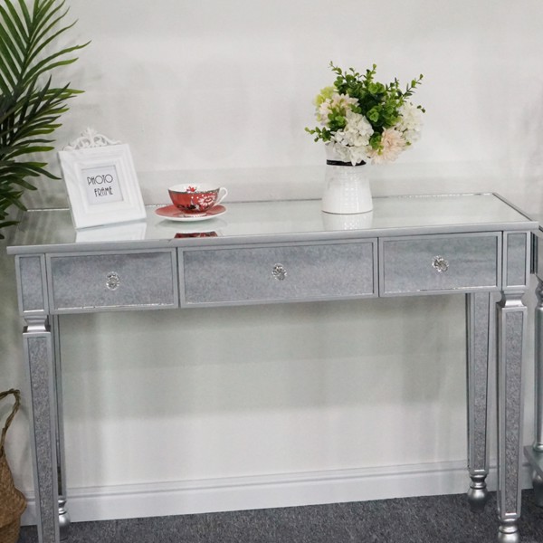 FCH Three Drawers Mirror Table Dressing Table Console Table