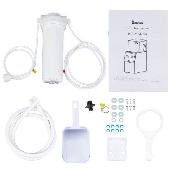 美规 BT-550主机 120V 700W 550lbs/250kg/24h 制冰机 银色 不锈钢 液晶显示屏/13*14铜冰格 商用-46