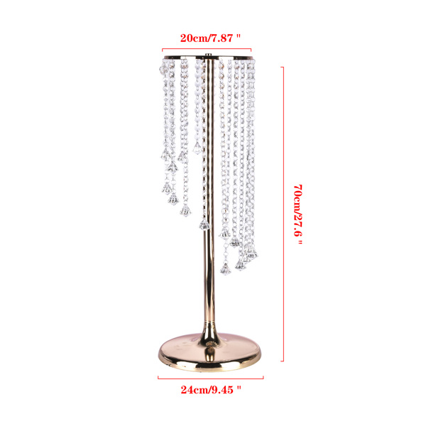 A3- 2 个装27.6英寸花架金色 2 Pcs 27.6inch Tall Wedding Flower Vase Holder Table Centrepiece Display Vase  Metal Flowers Stand for Party Tables Decorations (Gold)-5