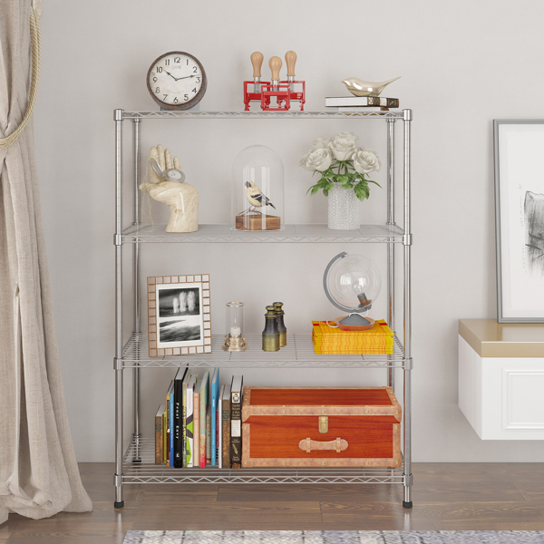 4-Layer Chrome Plated Iron Shelf 120*90*35 Silver