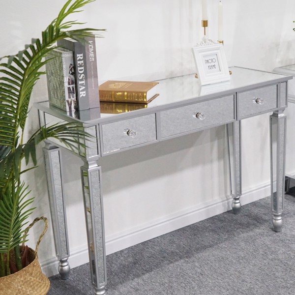 FCH Three Drawers Mirror Table Dressing Table Console Table