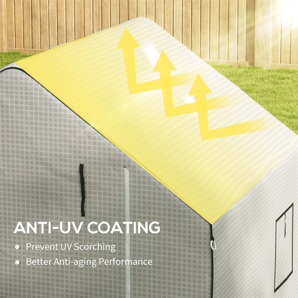 4.7' x 4.7' x 6.4' White  Greenhouse Replacement Cover
