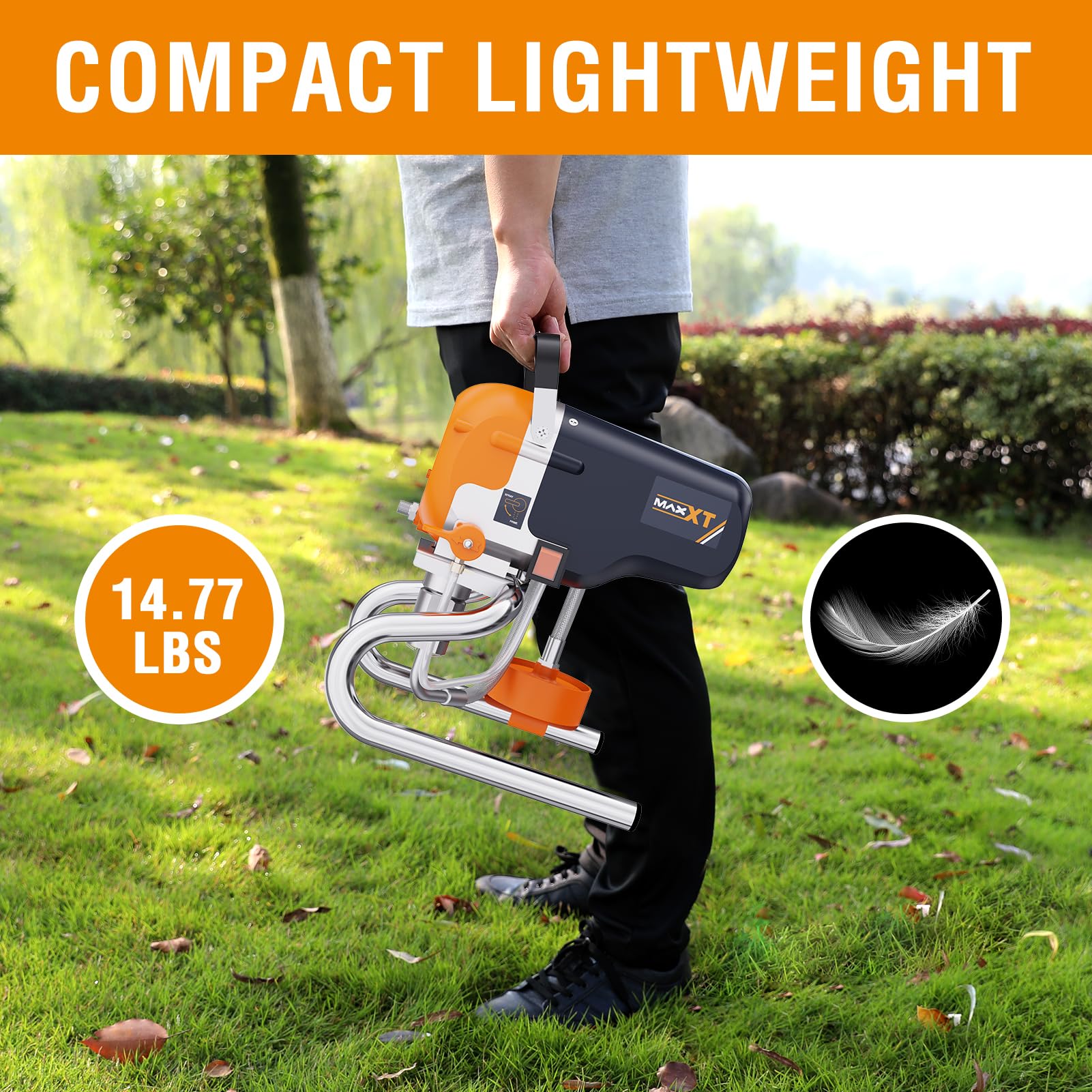 Airless Paint Sprayers, 3300PSI Motorized Paint Sprayer with Stand, High Efficiency Spray Paint Machine view 3